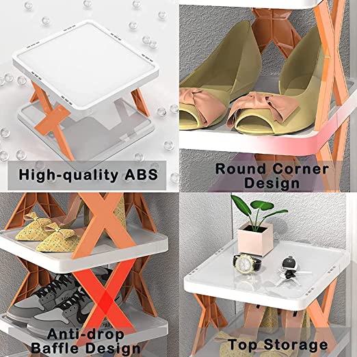 4 LAYER SHOES STAND, SHOE TOWER RACK SUIT FOR SMALL SPACES, CLOSET, SMALL ENTRYWAY, EASY ASSEMBLY AND STABLE IN STRUCTURE, CORNER STORAGE CABINET FOR SAVING SPACE 4 LAYER SHOES STAND, SHOE TOWER RACK SUIT FOR SMALL SPACES, CLOSET, SMALL ENTRYWAY, EASY ASSEMBLY AND STABLE IN STRUCTURE, CORNER STORAGE CABINET FOR SAVING SPACE